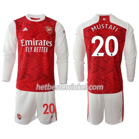 Arsenal Shkodran Mustafi 20 Voetbaltenues Kind Thuis 2020/21 - LS (+ Korte broeken)